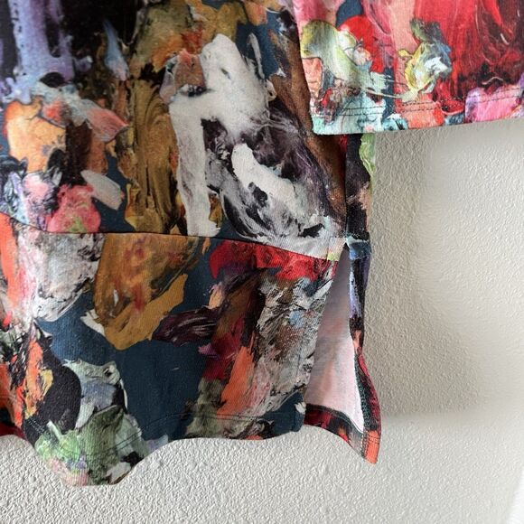 Soft Surroundings Women's Top Size Petite Small Impasto Tunic Top Abstract Artsy - Picture 8 of 16